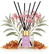 Reed Diffuser Set,3.38 fl oz (100 ml) - Blush Oil Diffusers with 6 Reed Sticks for Bathroom Shelf...