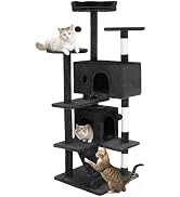 FDW Cat Tree 54in Cat Tower Multi-Level Durable Cat Scratching Post & Cozy Fun Cat Jumping Platfo...