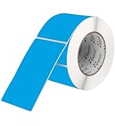 Perco Light Blue Labels 3x5 Inch 500 Stickers/Roll with Easy Peel Perforation and Strong Adhesion...