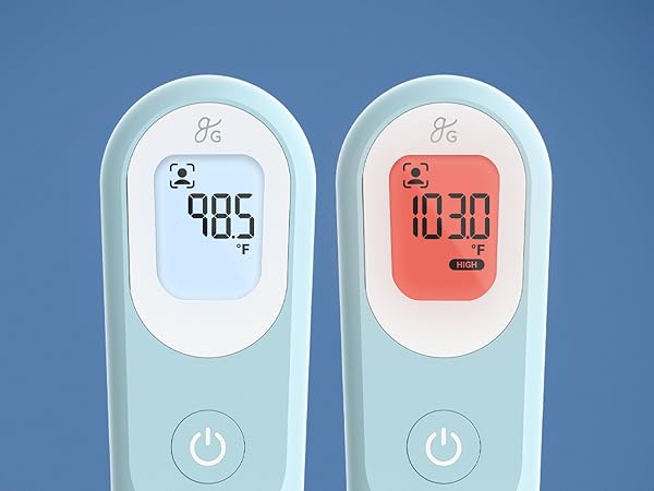 fever alert LCD display warning color changing human object mode mute memory celsius fahrenheit