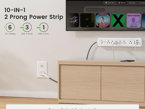 2 Prong Power Strip