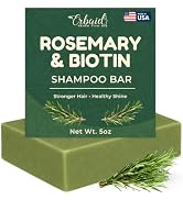Erbaid Rosemary Biotin Shampoo Bar – Hair Growth & Hair Thickening Shampoo for Women & Men – Soli...