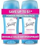 Secret Anti-Perspirant Deodorant Invisible Solid Powder Fresh Twin Pack 5.20 oz