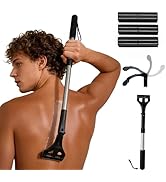 ETbyto Retractable Back Shaver for Men:? 180° Foldable Head Hair Shaver,Double Sharp Blades & Erg...