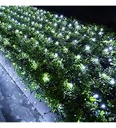 Lomotech 12ft x 5ft 360 LED Connectable Christmas Net Lights, 8 Modes Low Voltage Mesh Fairy Stri...