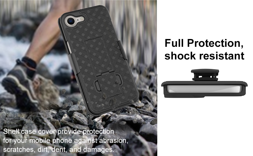 Ailiber for iPhone 16e Belt Clip Case Holster with Screen Protector