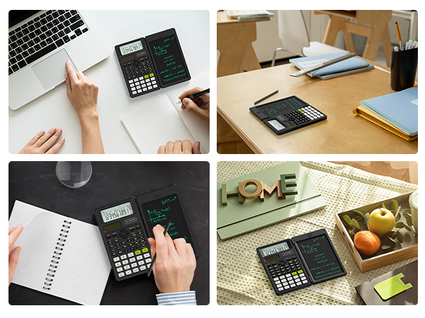 Middle and High School Supplies for Student, 82 MS Science Calculator with Writing Tablet