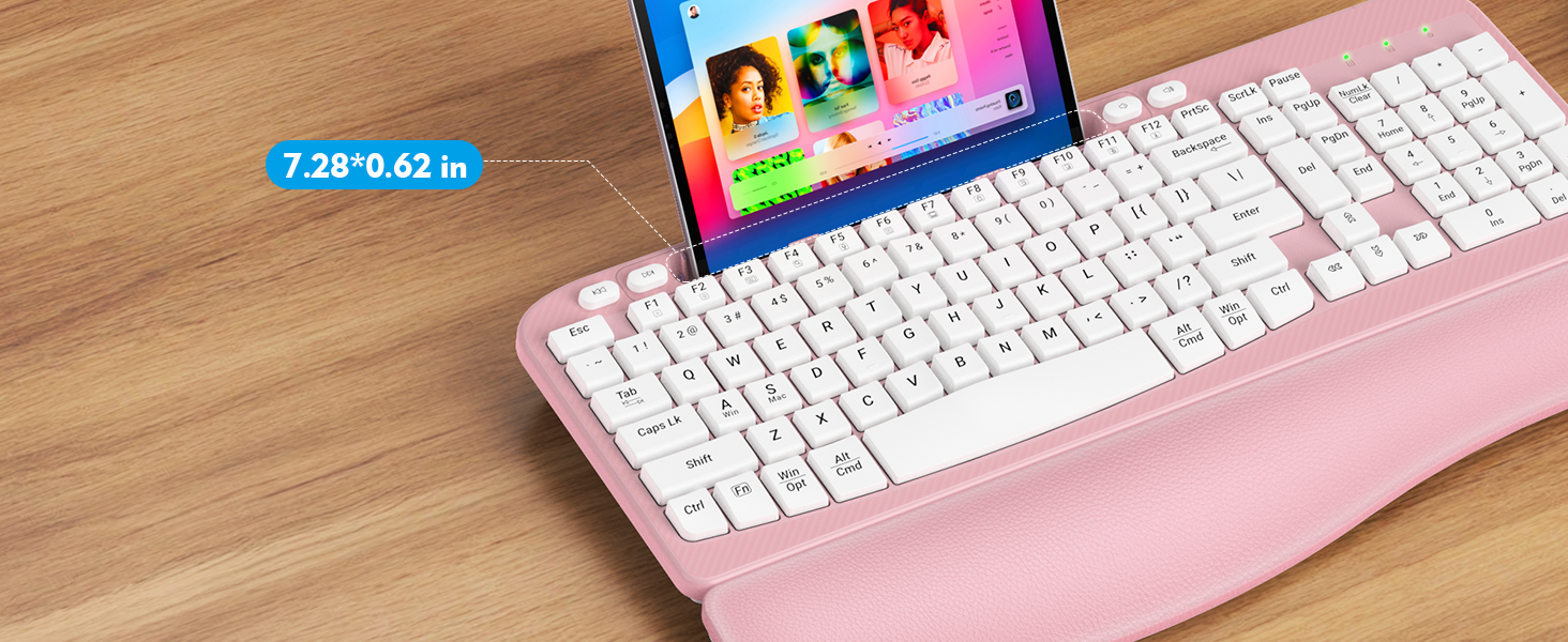 keyboard with phone holder