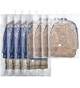 Hanging Vacuum Storage Bags,Hanging Vacuum Sealer Storage Space Saver Bags for Clothes, Suits, Co...