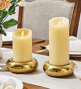Luminara Flameless LED Battery Operated Ivory Pillar Candle, Flickering Realistic Moving Flame, 3...