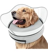 Supet Raised Inflatable Dog Cone Collar to Stop Licking, Soft Dog Cone Alternative After Surgery,...