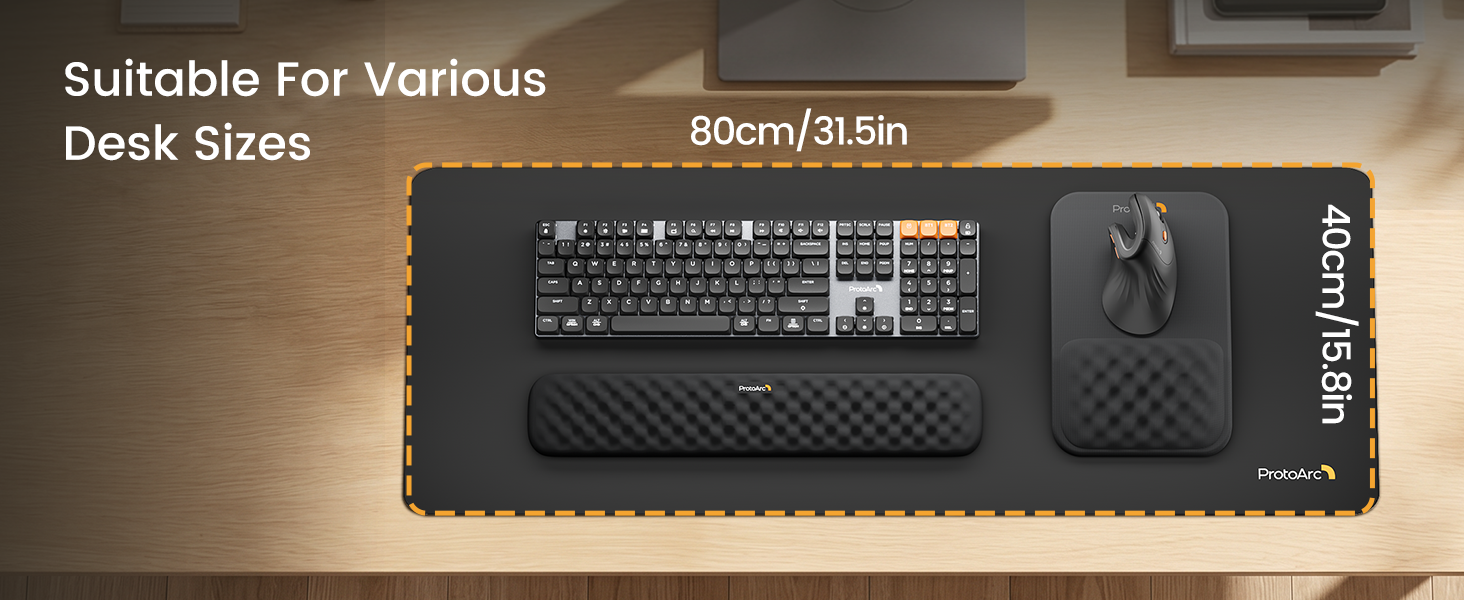 Ergonomic Mouse Pad with Wrist Rest Black