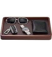 ProCase Wooden Valet Tray for Men, Wood Catch-All EDC Organizer, Nightstand, Entryway Bedside Dum...