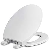 WSSROGY Round Toilet Seat with Lid, Slow Close Seat and Cover, Including Two Sets of Parts, Fit A...