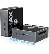 Bmax Mini PC, Intel N150(4C/4T, Up to 3.6GHz), 16GB RAM 512GB SSD,Triple 4K Display Mini Computer...
