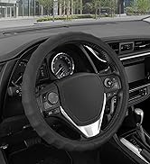 BDK Black Leather Steering Wheel Cover
