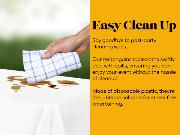 Grandipity Plastic Table Cloth White