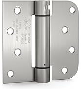 goldenwarm 3pack Satin Nickel Brushed Door Hinges 4 Inch Self Closing Spring Door Hinge with Squa...