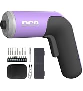 DCA 4V Electric Screwdriver Set, 5 N.m with 2000 mAh Li-ion Battery, 1/4" Magnetic Hex Chuck, USB...