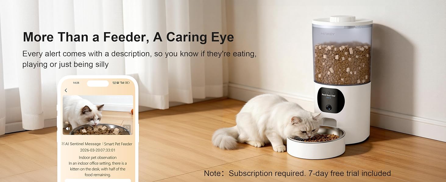 Automatic Cat Feeder with 2K Camera 5G/2.4G WiFi 6.5L Smart Pet Feeder for Cat & Small Dog
