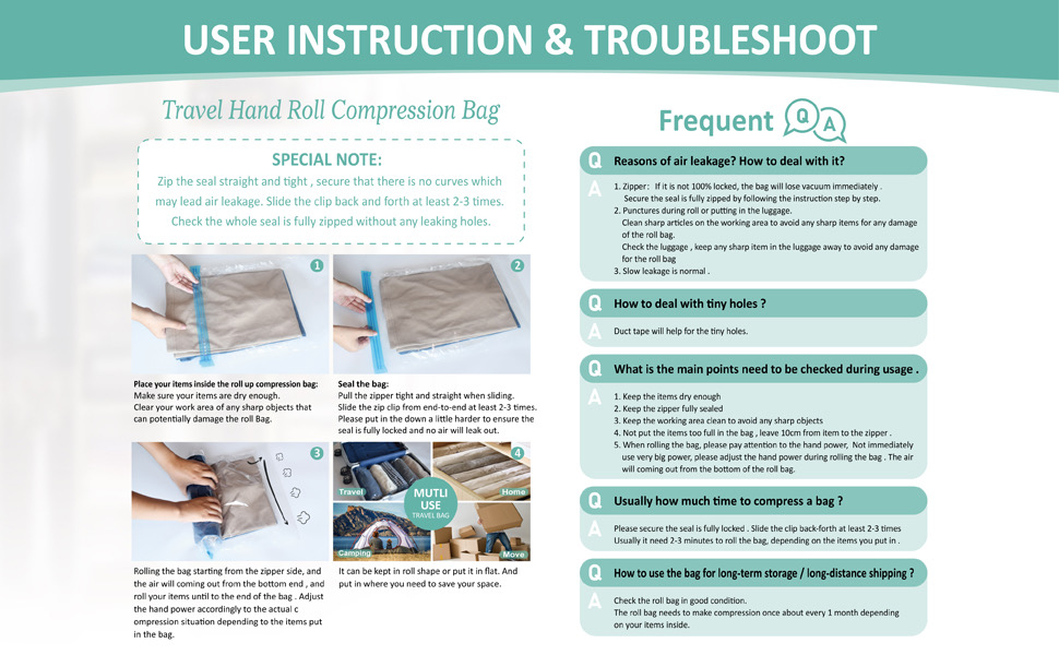 travel roll up bags