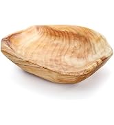 ZENFUN Natural Wood Fruit Bowl 9.8-11.4 Inch, Unique Root Dish Bowl, Fruit Snack Dish for Sandwic...