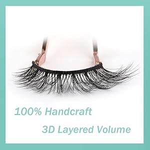 100% handmade false eyelashes