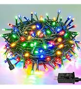 Upgraded 75.8 FT 200 LED Multicolored Christmas Lights Outdoor and Indoor, Extendable Green Wire,...