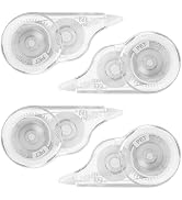 JEFURE 4Pcs 39.4Ft White Out Correction Tape, Whiteout Tape Roller, Tear-Resistant Tape for Schoo...