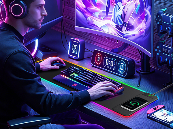 rgb gaming desk mat