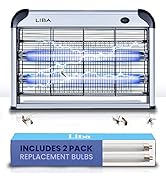 LiBa Electric Bug Zapper, Indoor Insect Killer - (2) Extra Replacement Bulbs - Fly, Mosquito Kill...
