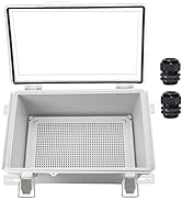 Zulkit Junction Box IP67 Waterproof Electrical Box Hinged Clear Cover Stainless Steel Latch Plast...