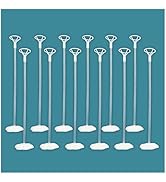 Clear Transparent Balloon Sticks and Stands set, holders, reusable balloon sticks for table top u...