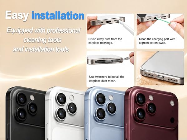 Anti-Lost Dust Plug, Speaker Dust Cover, Port Plug Accessories for iPhone 18 Pro/18 Pro Max