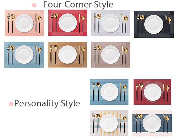 Washable Durable PVC Vinyl Woven Table Mats