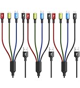Multi Charging Cable, 3Pack 4FT Multiple Fast Charging Cord 4 in 1 Multi Charger Cable USBC Cable...