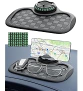 Yunvolx Multifunction Car Anti-Slip Mat Car Dashboard Mat 360° Rotating Adjustable Phone Holder w...