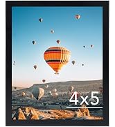 JCJMY 4x5 Picture Frame Black for Wall Hanging or Tabletop, Wall Mounting Horizontally or Vertica...