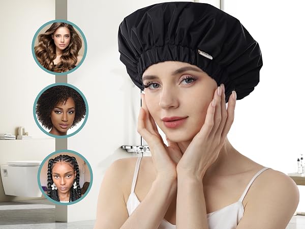 large shower cap for women