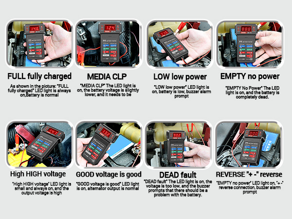 Car battery meter test