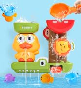 Baby Bath Toys for Kids Ages 1-3 Interactive Toddler Bath Toys Duck Sensory Bathtub Water Shower ...