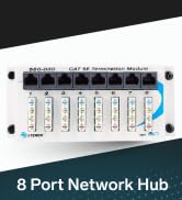 Steren 8 Port Network Hub - FastHome Cat 5E Termination Data Hub Module - High-Speed Network Conn...
