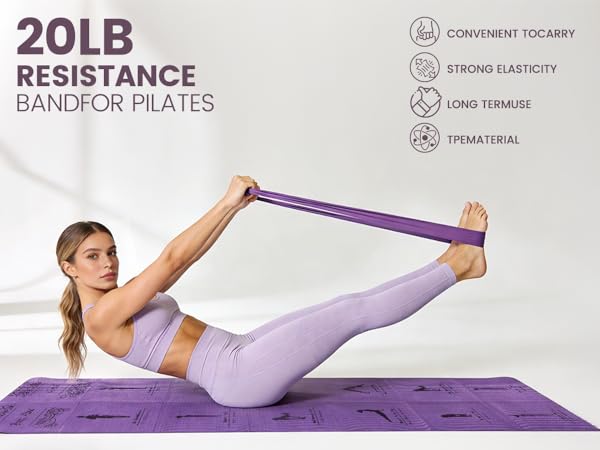 Heavy-Duty Resistance Band: High-elasticity band for full-body toning and deep stretching.