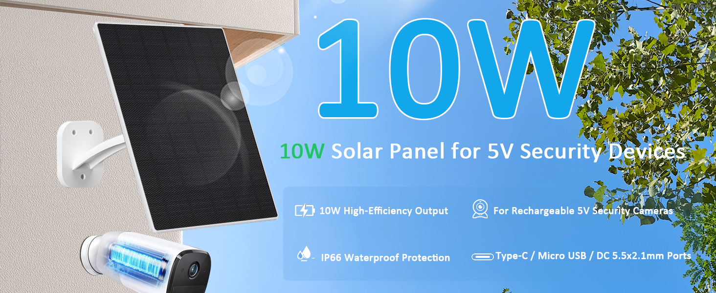 solar panel for security camera