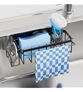TAILI 4-in-1 Sink Caddy with Strong Suction Cup, Sponge Holder for Kitchen Sink Organizer, Remova...