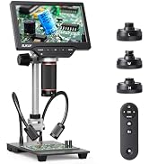 Elikliv 4K Digital Microscope 3-Lenses, Magnetic Triple Lens Soldering Microscope TL301 with 7