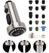 Hibbent Kitchen Faucet Head Replacement, Pull Down Sink Faucet Sprayer Nozzle with 3 Functions, 1...