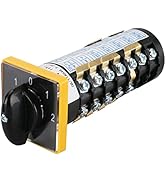 Baomain Rotary Cam Changeover Switch HZ5B-10/7 T72 AC 380V 3KW 28 Screw Terminals 5 Position