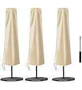 OKPOW Umbrella Cover 420D Oxford Fabric Patio Umbrella Covers Waterproof with Zip, for 9ft to 12f...