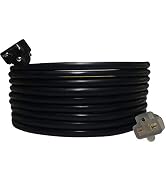 NEMA 6-20 Plug to 6-20 Connector Extension Power Cord - 25FT, 20A/250V, 12/3 SJTW, T Blade - Black